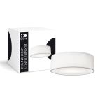 D'Lite Taklampa Lunelle 30cm Textil Vit | Passande för 2x E27 