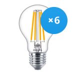 Flerpack 6x Philips Corepro LED Lampa E27 Päron Klar 10.5W 1521lm - 840 Kallvit | Ersättare 100W