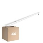 Flerpack 4x Noxion Allmänbruksarmatur Click V2 LED T8 | Passande för 1x 150cm LED Rör