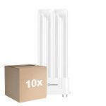 Flerpack 10x Ledvance DULUX-F LED 12W - 840 Kallvit | 4-Stift - Ersättare 24W