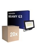 Flerpack 20x Noxion LED Strålkastare Beamy G3.1 Svart 50W 5500lm 110D - 830 Varm Vit | IP65 - Symmetrisk 