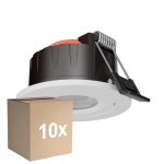 Flerpack 10x Ledvance LED Spot Combo Aluminium Svart 6W 600lm 60D - 927-930-940 CCT | 82mm - Utskärning   68mm - IP65 - Dimbar