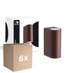Flerpack 6x D'Lite Vägglampa Vossem Rostig Up & Down | Passande för 2x GU10 