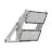 Ledvance LED Strålkastare Max Aluminium Grå 900W 169600lm 65x120D - 740 Kallvit | IP66 - Asymmetrisk