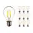 Flerpack 10x Noxion Lucent LED E27 Päron Filament Klar 8.5W 1055lm - 827 Extra Varm Vit | Dimbar - Ersättare 75W
