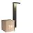 Flerpack 3x Nordlux Solar Piedestallampa Rica Fyrkant Rostfritt Stål Svart 4.5W 380lm - 830 Varm Vit |Rörelse- och Ljussensor