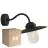 Flerpack 6x Nordlux Luxe Vägglampa Metall Svart | Passande för E27