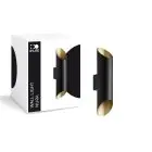 D'Lite Vägglampa Nura Svart Up & Down 7W 250lm - 830 Varm Vit | IP44
