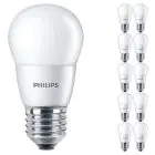 Flerpack 10x Philips Corepro LED Lustre E27 boll Matt 7W 806lm - 827 Extra Varm Vit | Ersättare 60W