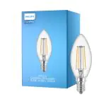 Philips Corepro LED Kronljus E14 Filament Klar 4.3W 470lm - 827 Extra Varm Vit | Ersättare 40W